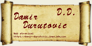 Damir Durutović vizit kartica